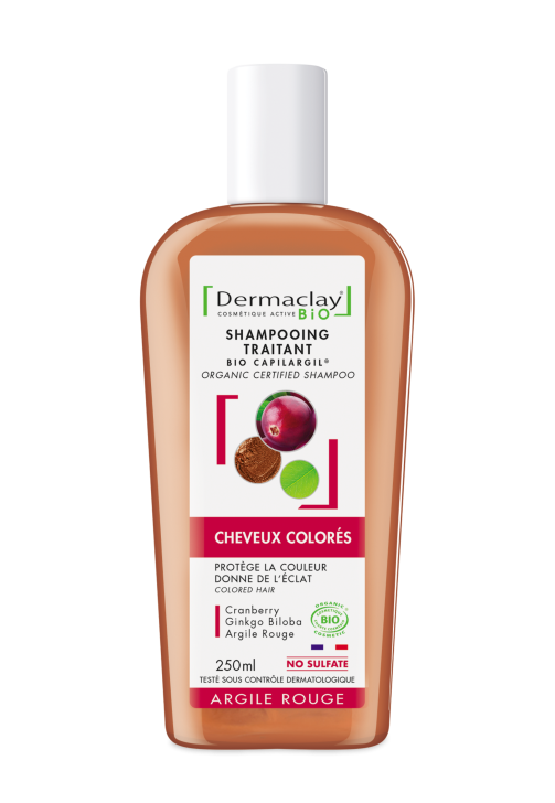 Shampoing cheveux colorés bio Dermaclay