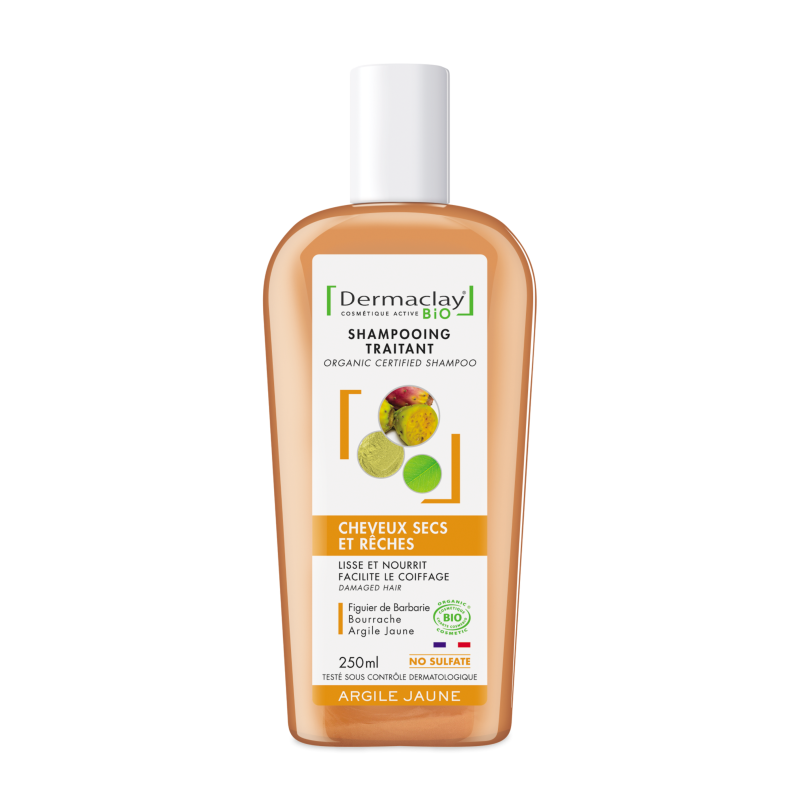 Shampoing cheveux secs bio Dermaclay