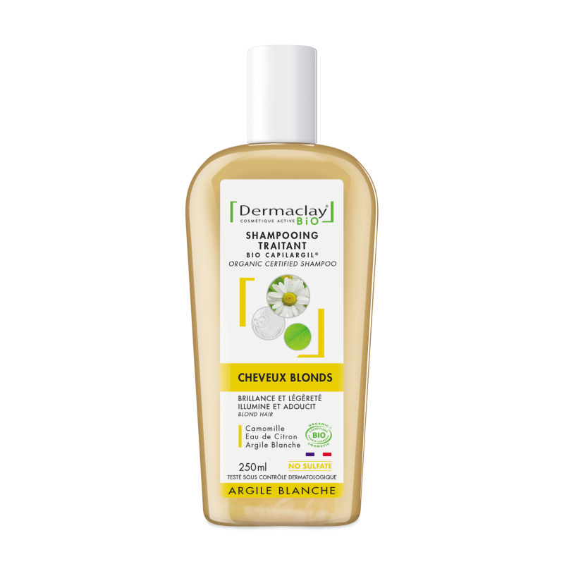 Shampoing cheveux blonds bio Dermaclay