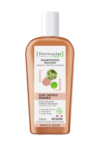 Shampoing pour cuir chevelu sensible bio Dermaclay