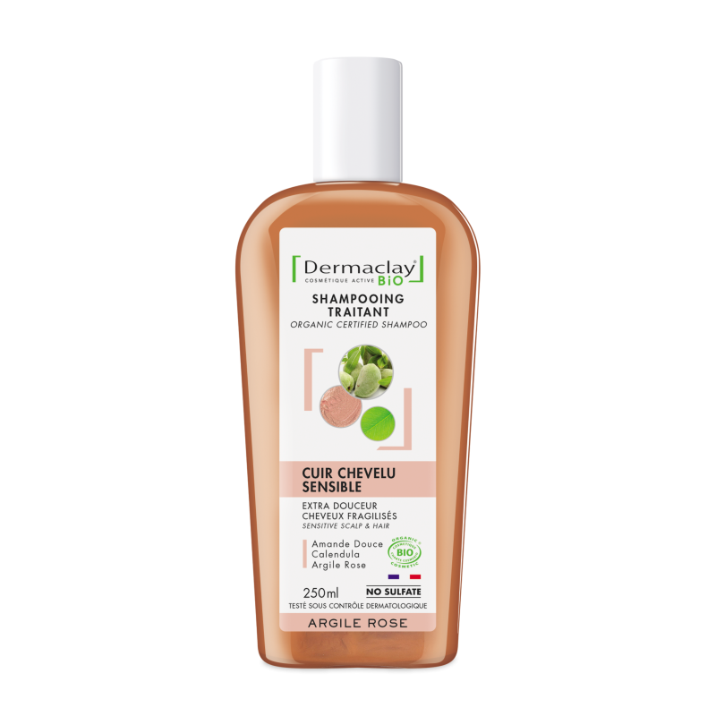 Shampoing pour cuir chevelu sensible bio Dermaclay