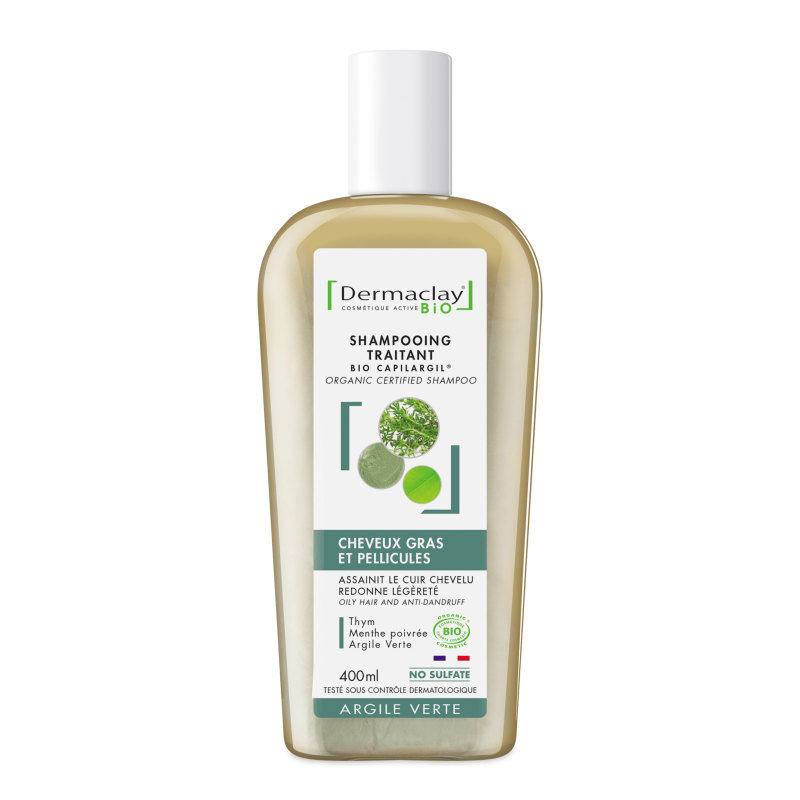 Shampoing cheveux gras bio Dermaclay