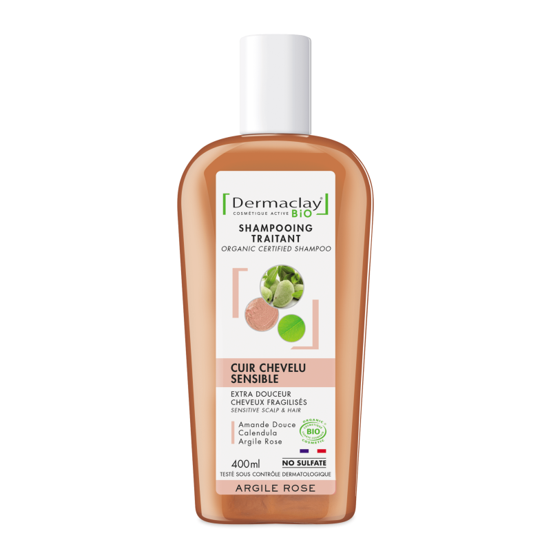 Shampoing cuir chevelu sensible bio dermaclay