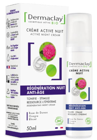 Crème de nuit régénérateur et anti-âge bio Dermaclay