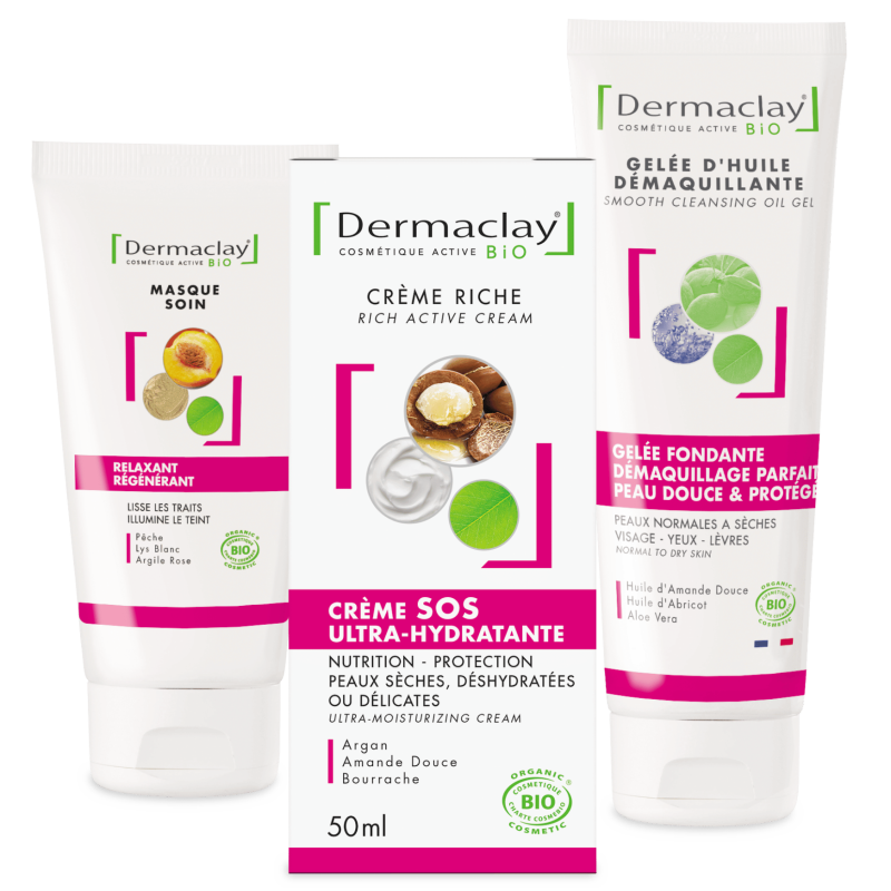 pack trio hydratation bio dermaclay