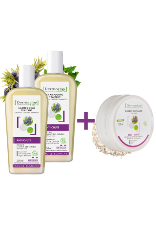 Routine 2 shampoing et un masque anti chute dermaclay