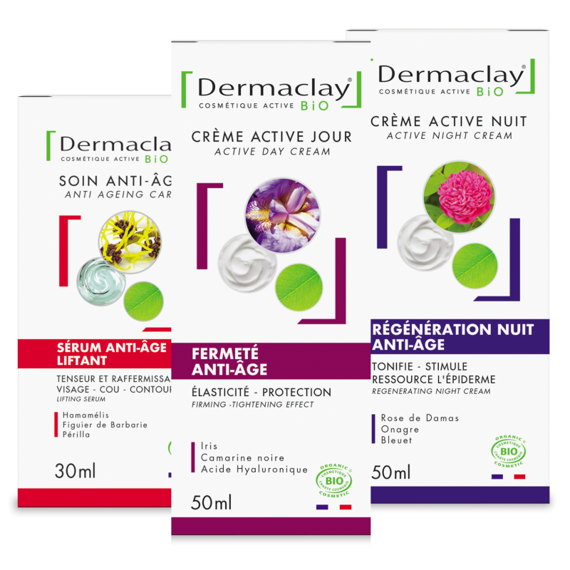 Dermaclay PACK TRIO FERMETÉ ANTI-ÂGE (à partir de 35 ans)