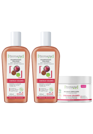 PACK ROUTINE CHEVEUX COLORÉS dermaclay