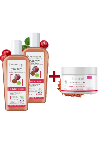 PACK CHEVEUX COLORÉS dermaclay