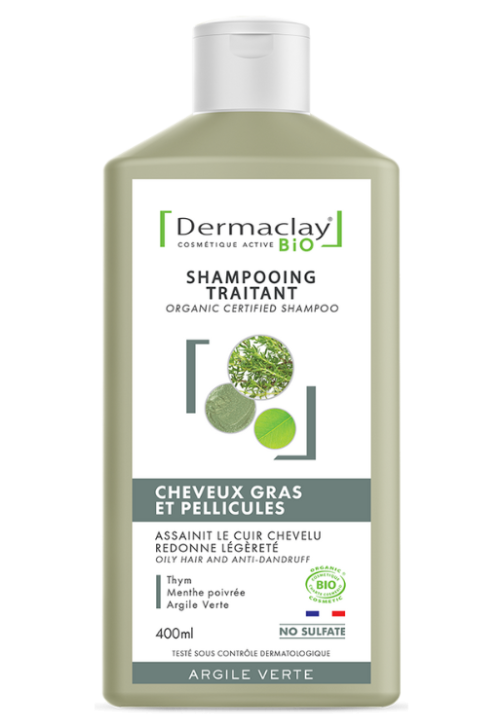 Shampoing cheveux gras bio Dermaclay Shampoing cheveux gras bio Dermaclay