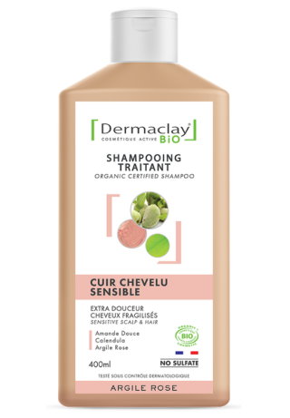 Shampoing cuir chevelu sensible bio 400ml dermaclay