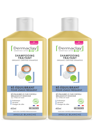 Pack DUO shampoing au Probiotique dermaclay