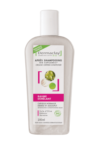 Baume démêlant bio pour cheveux Dermaclay