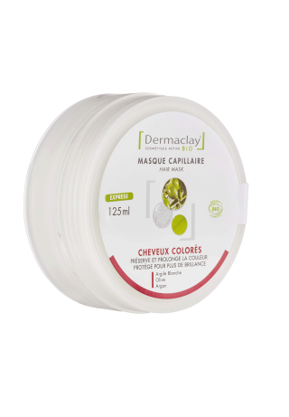 Masque pour cheveux colorés bio Dermaclay