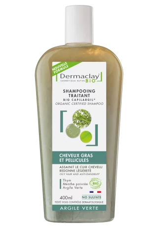 Shampoing cheveux gras bio Dermaclay