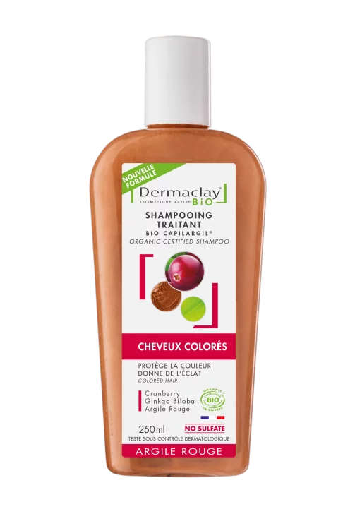 Shampoing cheveux colorés bio Dermaclay