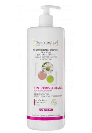 shampooing douche corps et cheveux bio Dermaclay