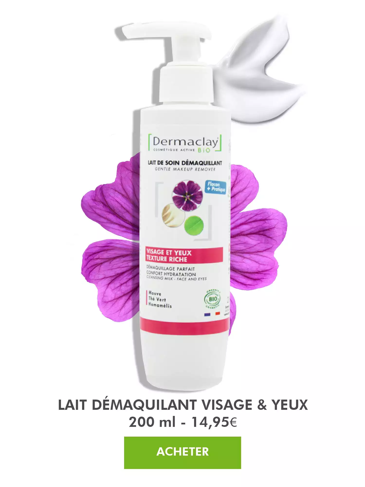 Lait démaquillant Bio