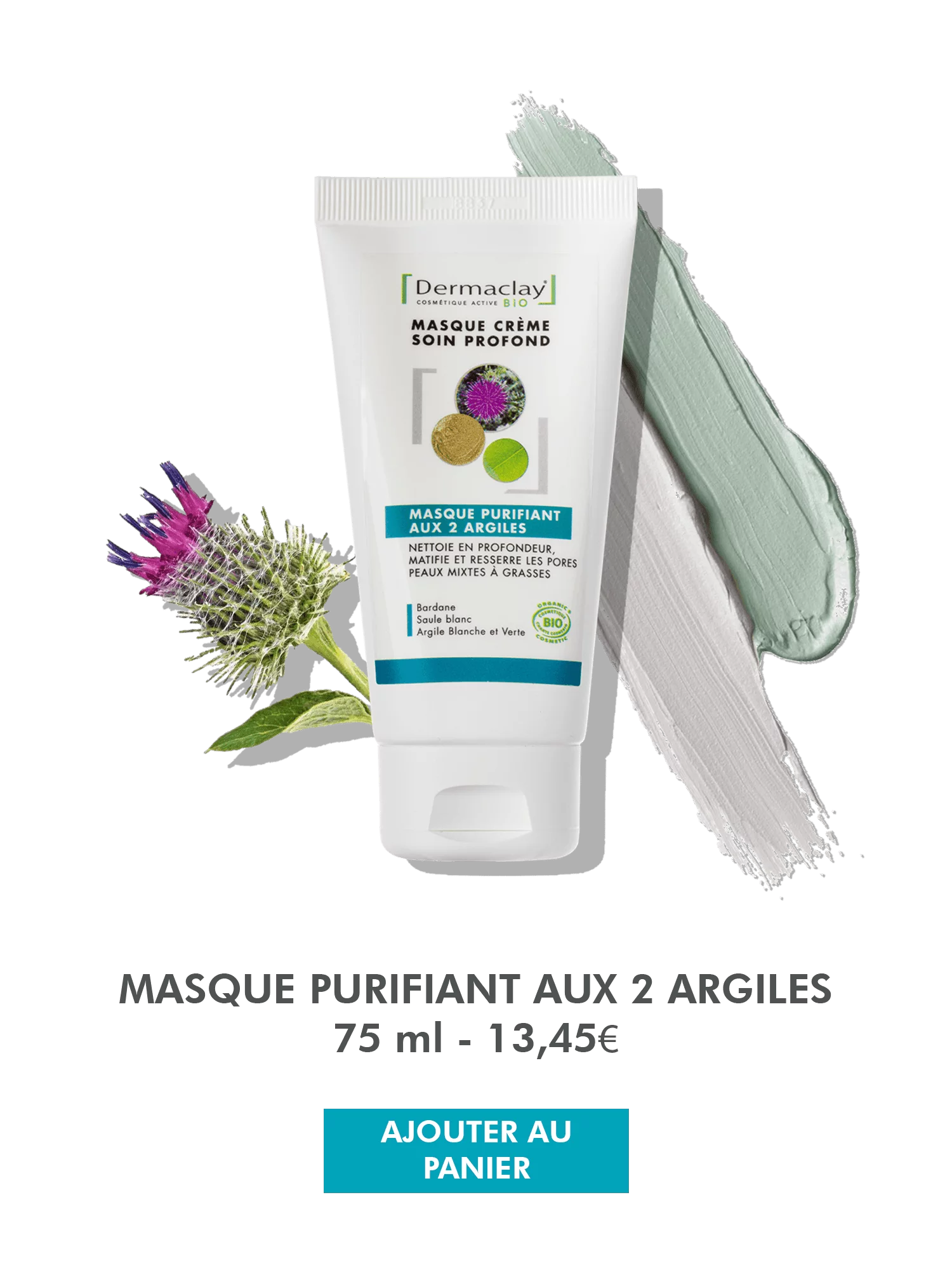 masque purifiant aux 2 argiles